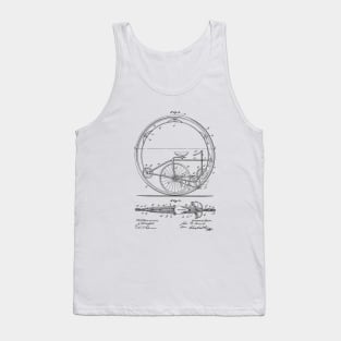 Monocycle Vintage Patent Hand Drawing Tank Top